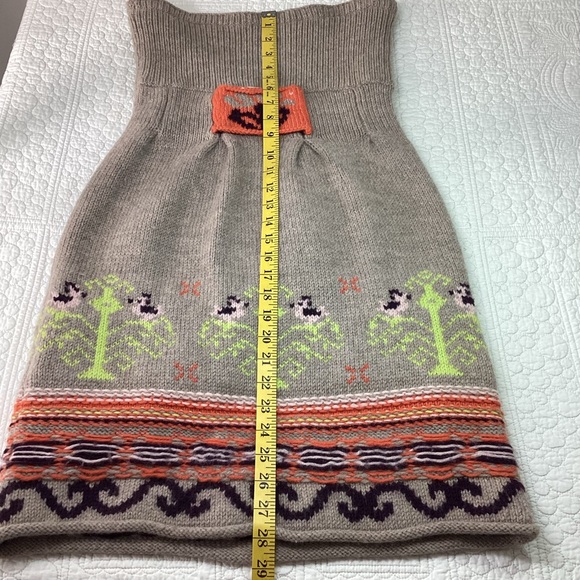 Anthropologie Sleeping on Snow Strapless Sweater Dress Size Small Fair Isle - Picture 13 of 14